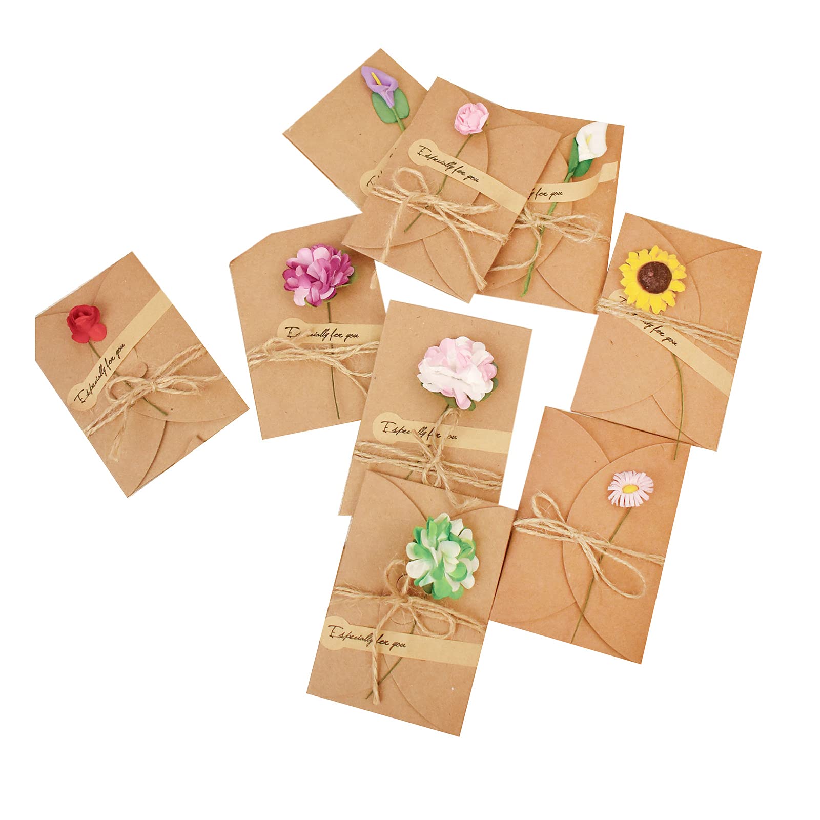 Amazon.co.jp: ッセージカード 花束付き グリーティングカード レター 