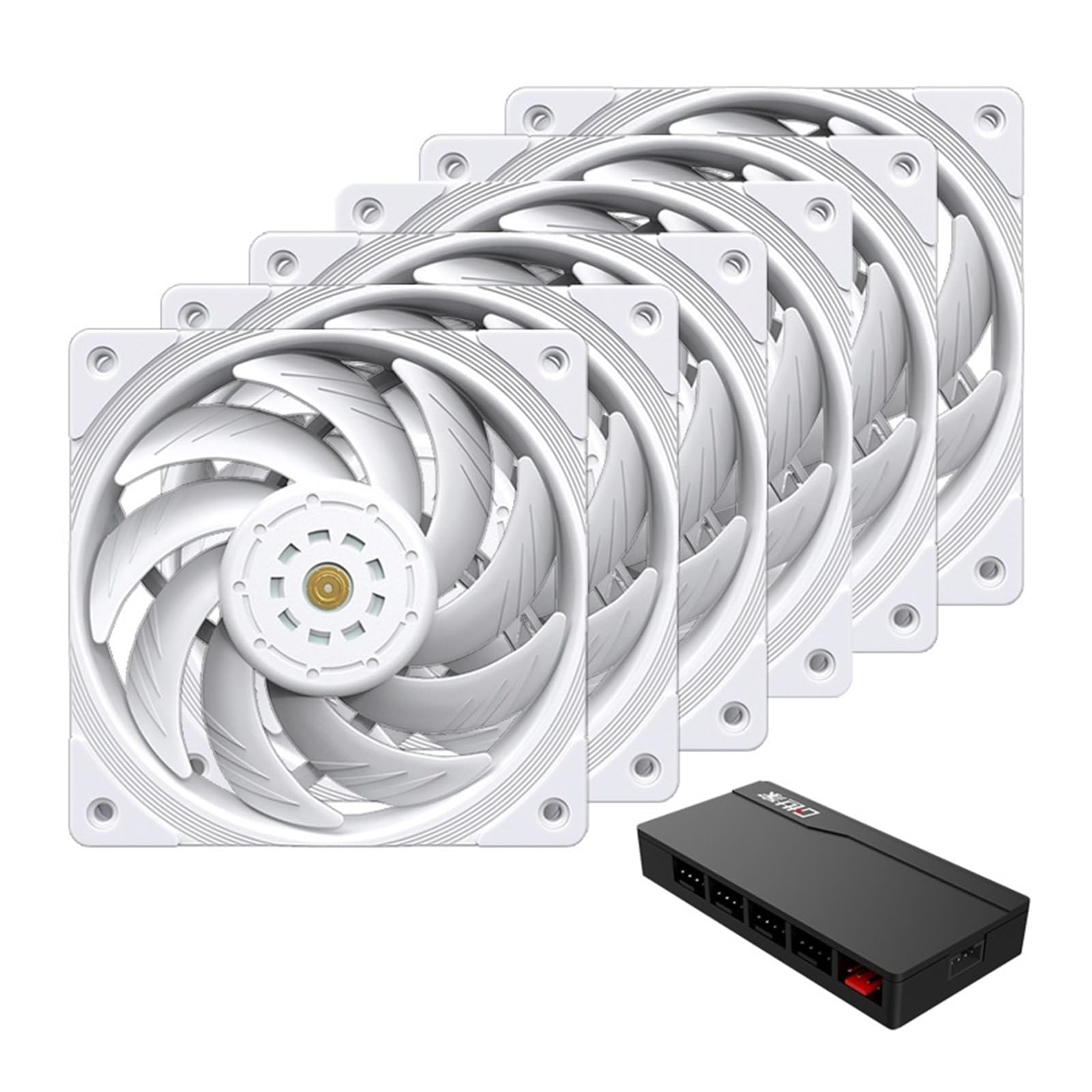 Ventilateur 12cm PWM 2150RPM silencieux roulement S-FDB blanc pour PC