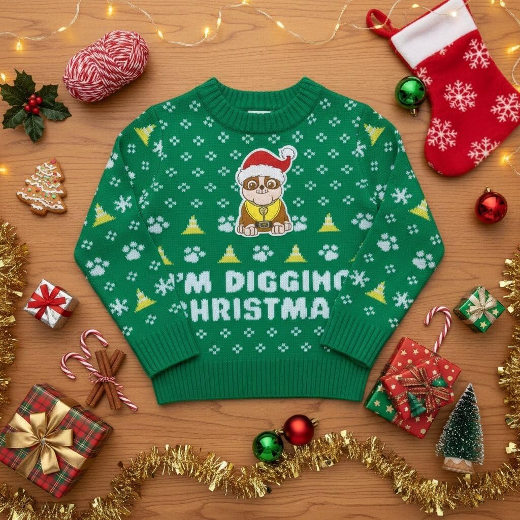 Tstars Paw Patrol Chase Nice List Christmas Sweater Toddler Boy Girl