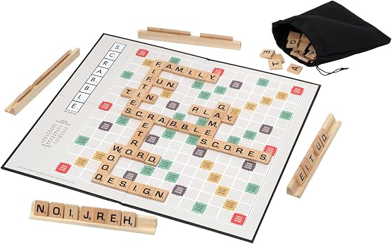 Ideal | Scrabble Retro Edition Tin | Beautifully presented in a collector's tin with wooden racks and tiles | Classic Games | For 2-4 Players | Ages 10+