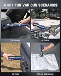 Fanttik Slim V8 Apex Car Vacuum, 19000PA High Power, 4 in 1 Portable Mini Vacuum, 2.5H Type-C Fast Charge, 40 Mins Runtime, RobustClean™ Handheld Vacuum for Car, Home, Keyboard Cleaning, Blue
