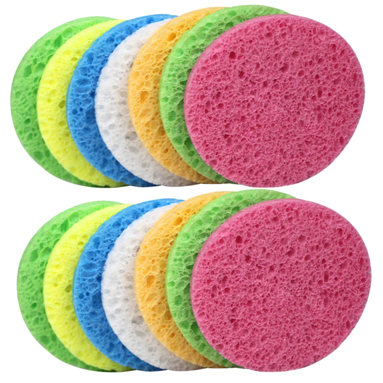 Didiseaon 125 Piezas Puff facial de compresión esponjas para limpiar esponja de maquillaje redonda comprimido soplo de maquillaje en polvo esponja limpiadora limpio Fundación Puff limpiador