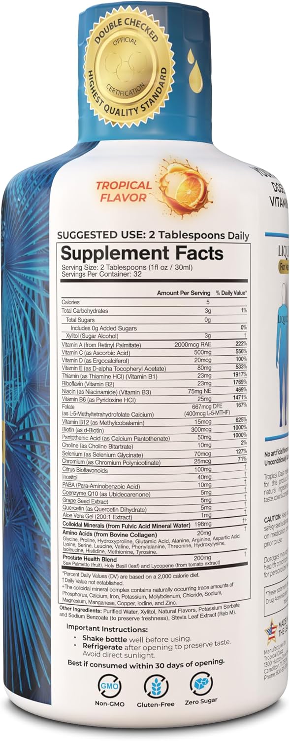 Premium Liquid Multivitamin for Men | Sugar Free Men’s Multi-Vitamin | 100+ Vitamins, Minerals & Amino Acids to Support Muscle, Heart, Brain Health & Energy | 98% Absorption Rate | Non-GMO | 32 Serv - Image 2