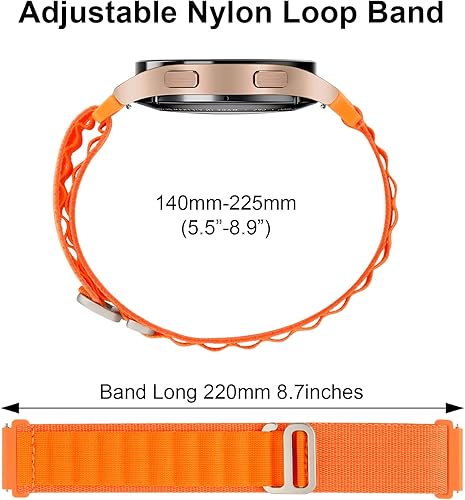 Miniatura 4 de YILED Loop - Correas de nailon de 0.787 in y 0.866 in, correa de reloj de liberación rápida, correa de repuesto resistente de nailon deportivo para