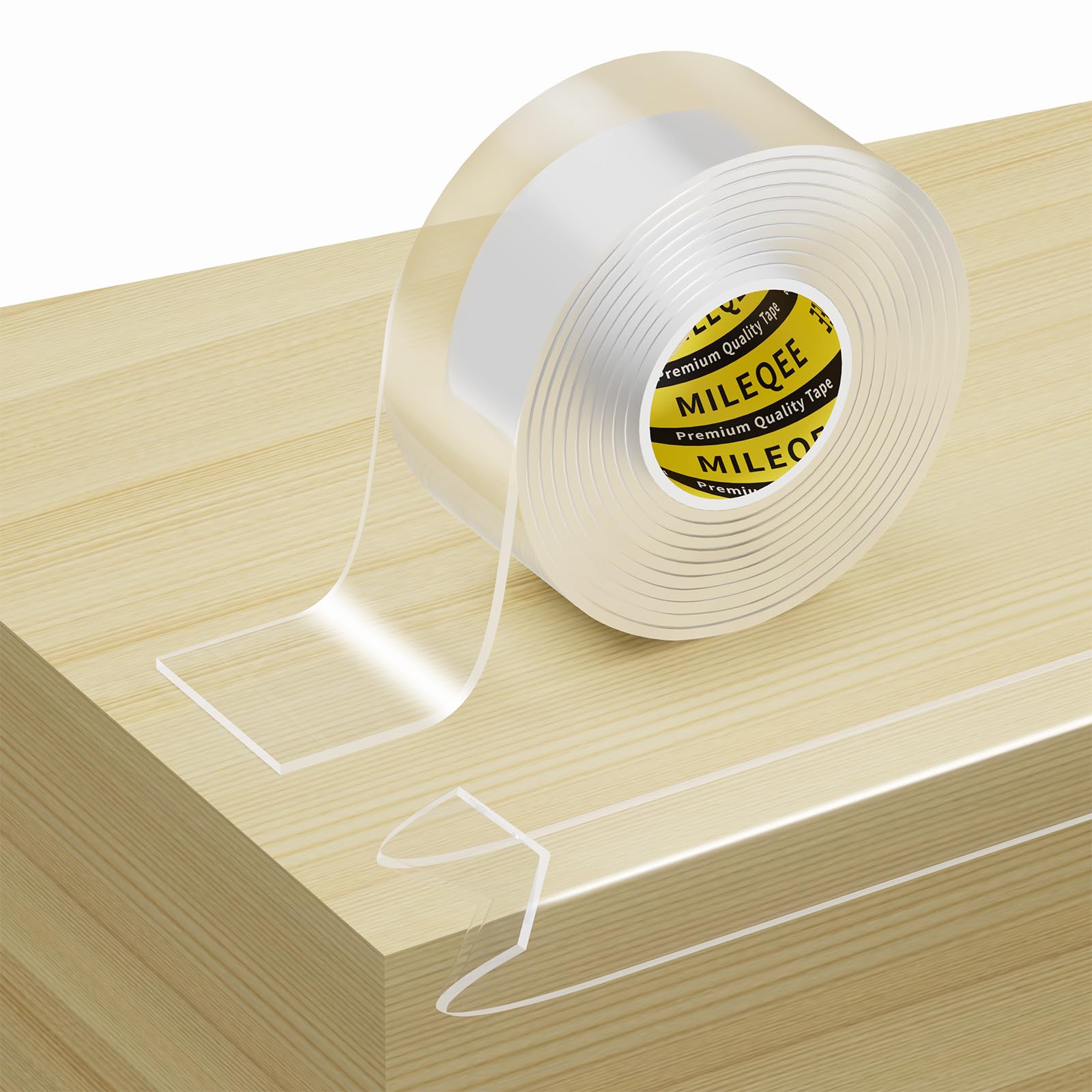 Clear Edge Protector Strip, 1.57in x 6.56FT, Sharp Edge Wrap Cover Tape, Self Adhesive Protective Bumper Guards for Cabinet Door Desk Glass Table Bed