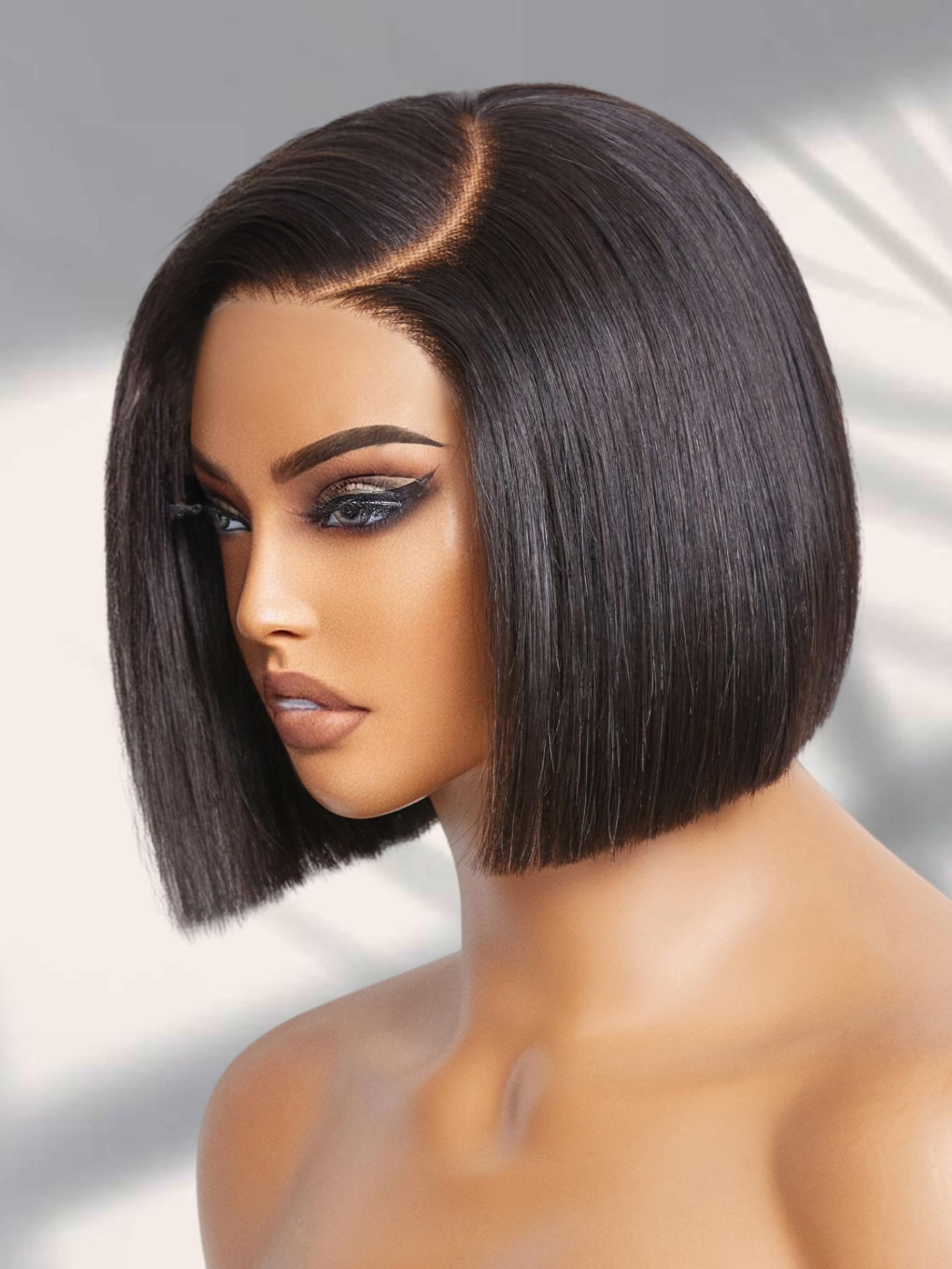 Amazon.com : LUVME HAIR Short Bob Human Hair Wig Blunt Cut 
