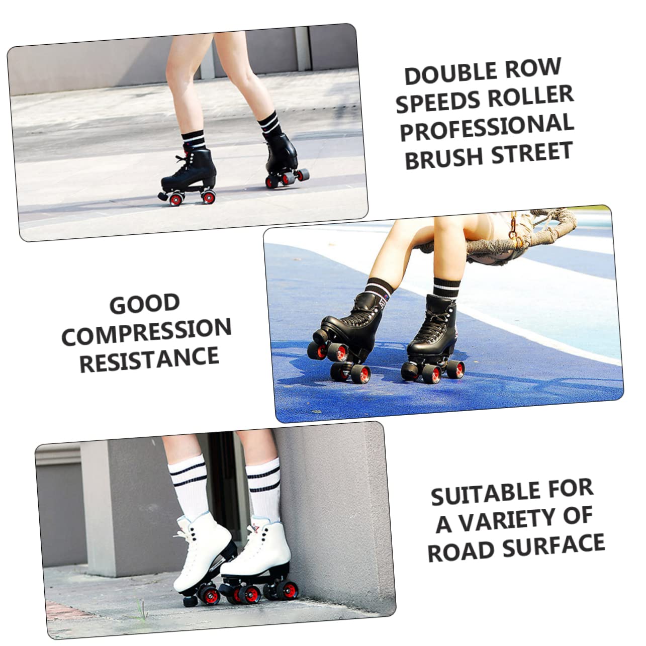 BESPORTBLE Outdoor Roller Skate Wheels Set 95a Hardness Skating Accessories for Boys and Girls Adults