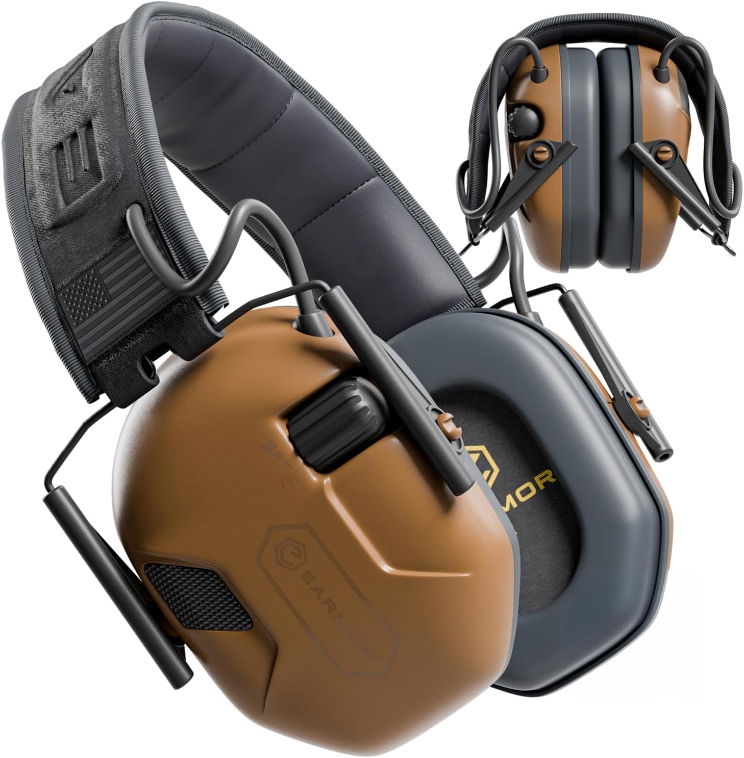 M300A Ear Protection For Gun Range - Shooting Ear Muffs with Ergonomic Gel Cushions, IPX5 Waterproof Gear