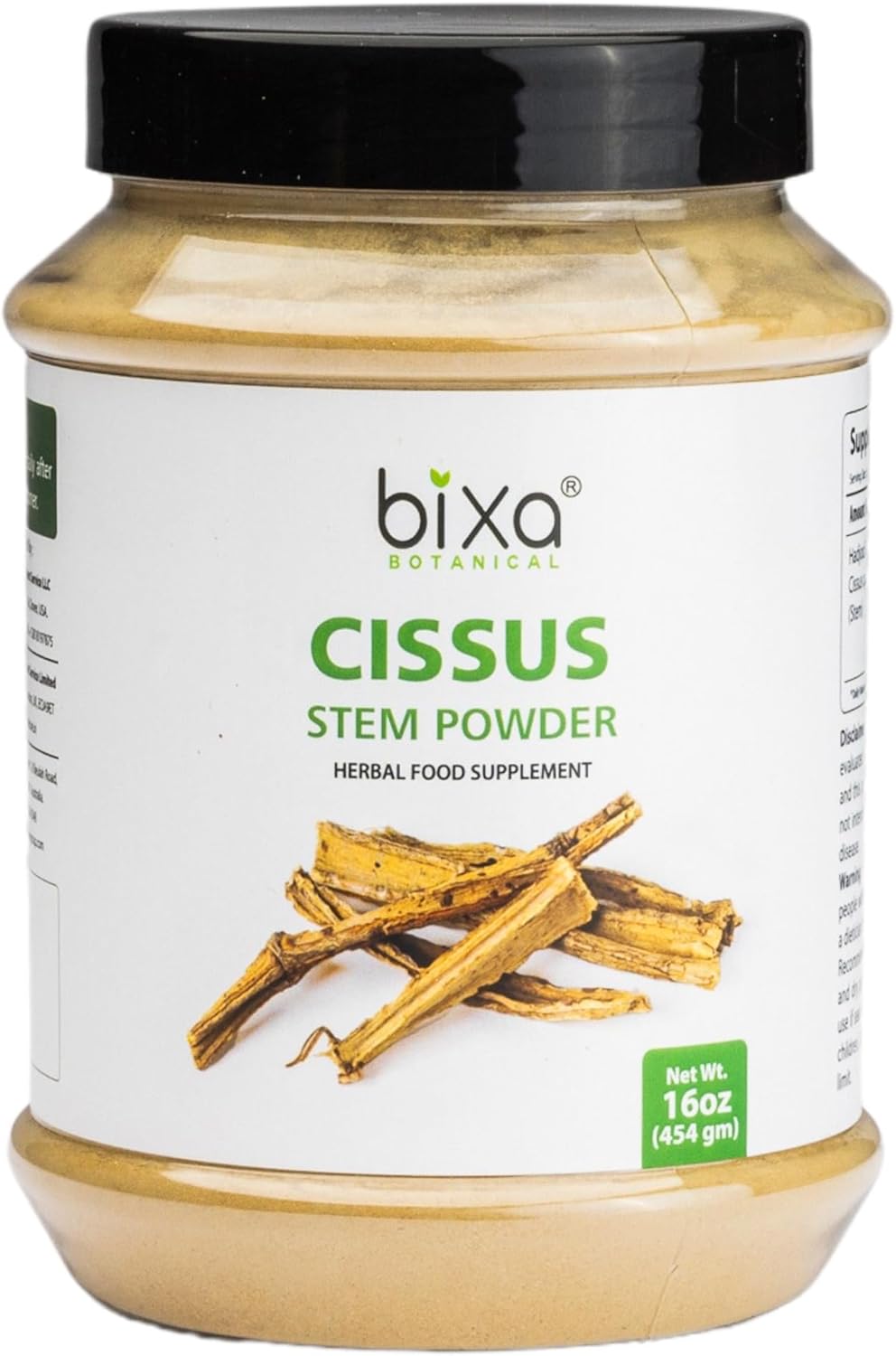 bixa BOTANICAL Ayurvedic Natural Herbal Supplement Cissus Powder (Cissus Quadrangularis/Hadjod) | Supports Bone & Cartilage Health | Natural Herbal Supplement (16 Ounce (Pack of 1))