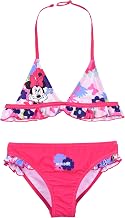 Disney Minnie Mouse Girls Floral Bikini Two Piece Swimsuit for Girls, Sizes 3 to 8 Years, pink, 3 years