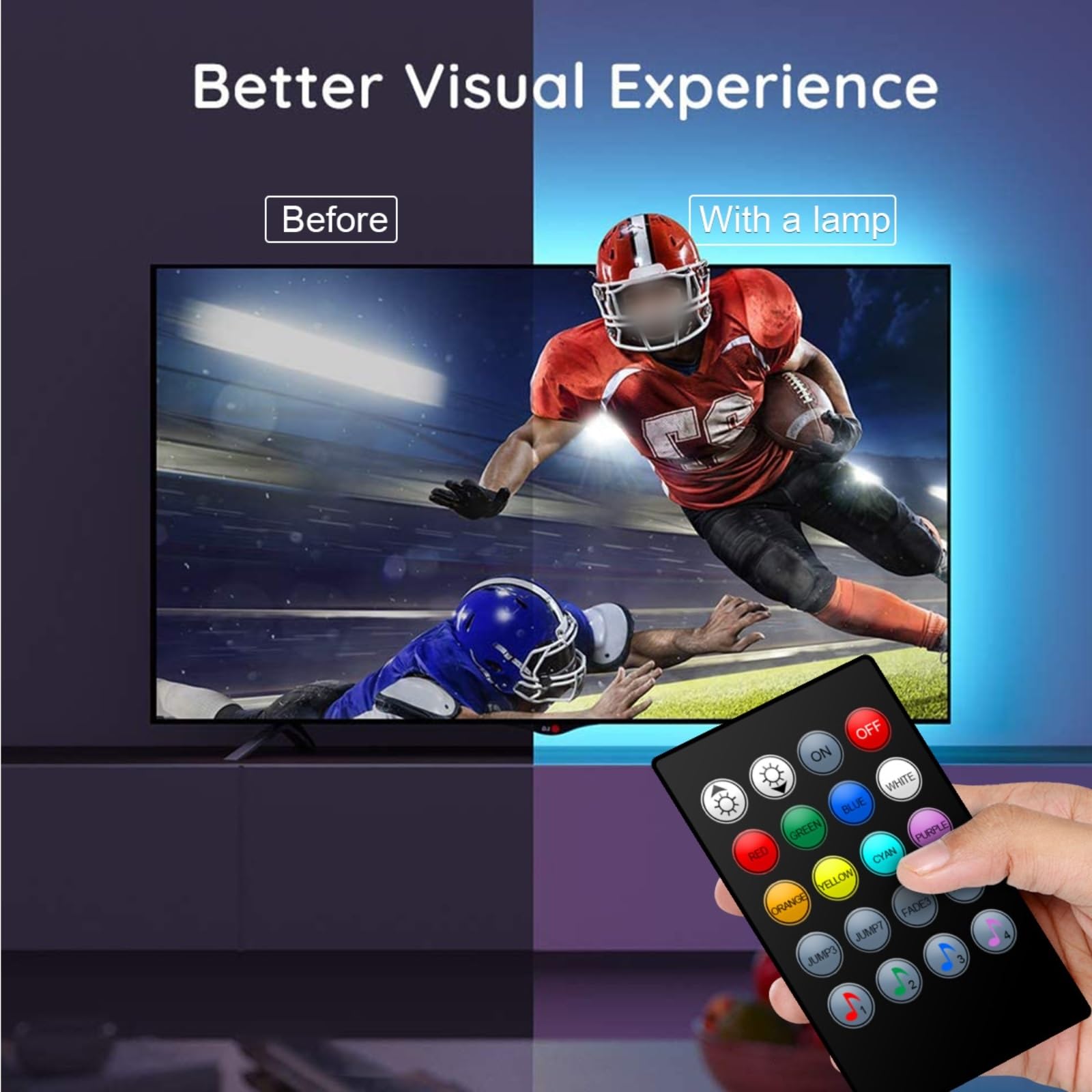 Reaktywne podświetlenie LED do telewizora taśma 5 V 5050 RGB taśma LED światła do telewizora synchronizowane z paskiem USB na podczerwień kolorowe tło telewizora dekoracyjne oświetlenie LED