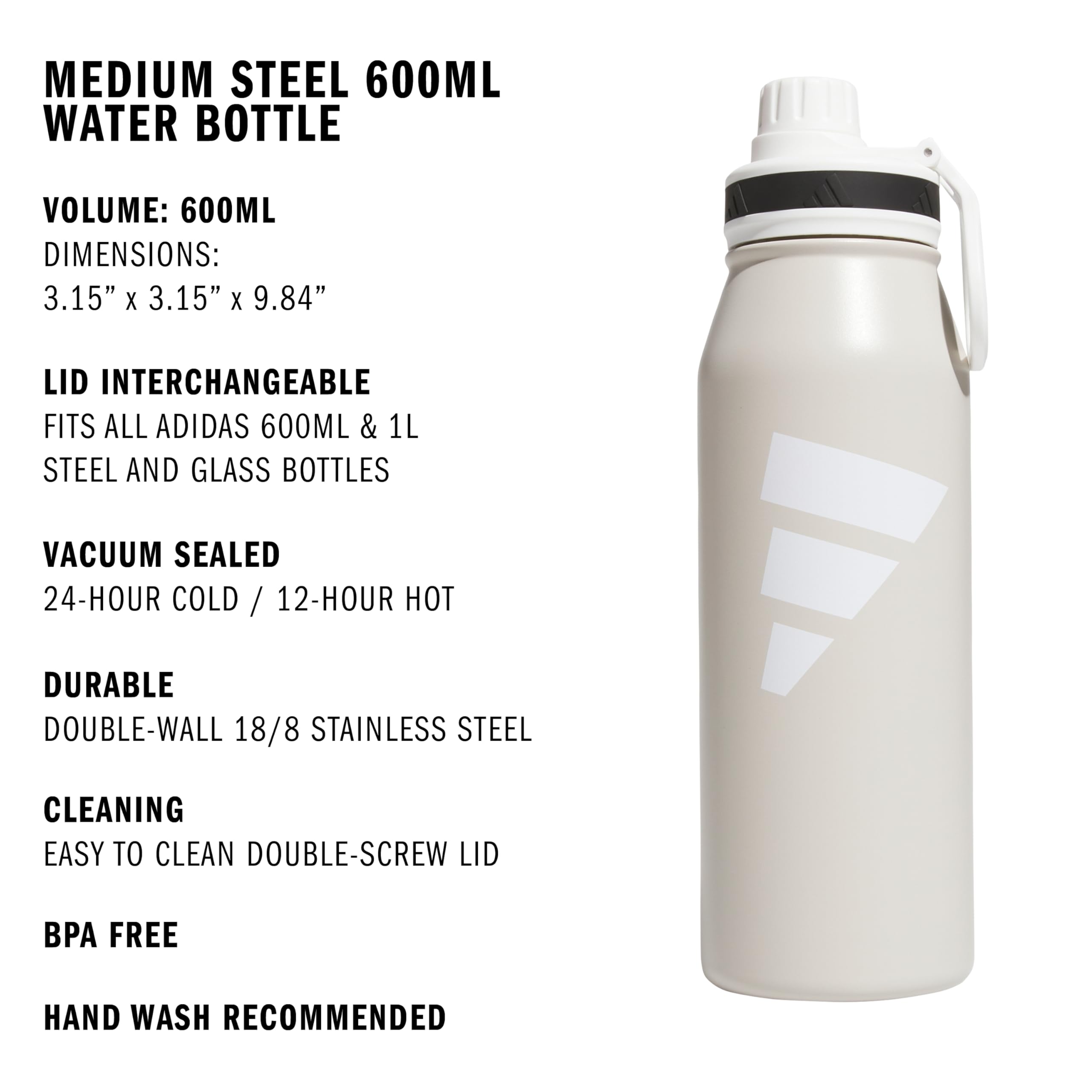Amazon.co.jp: adidas メタルウォーターボトル 1L | 二重壁断熱、漏れ