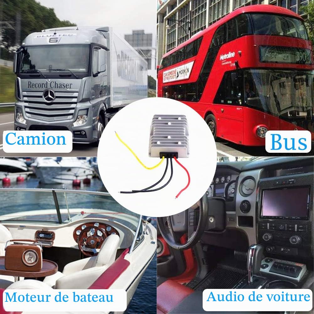 Regulateur de Tension 12V Voiture DC Stabilisateur 144W Entrée 10-36V Sortie 12V