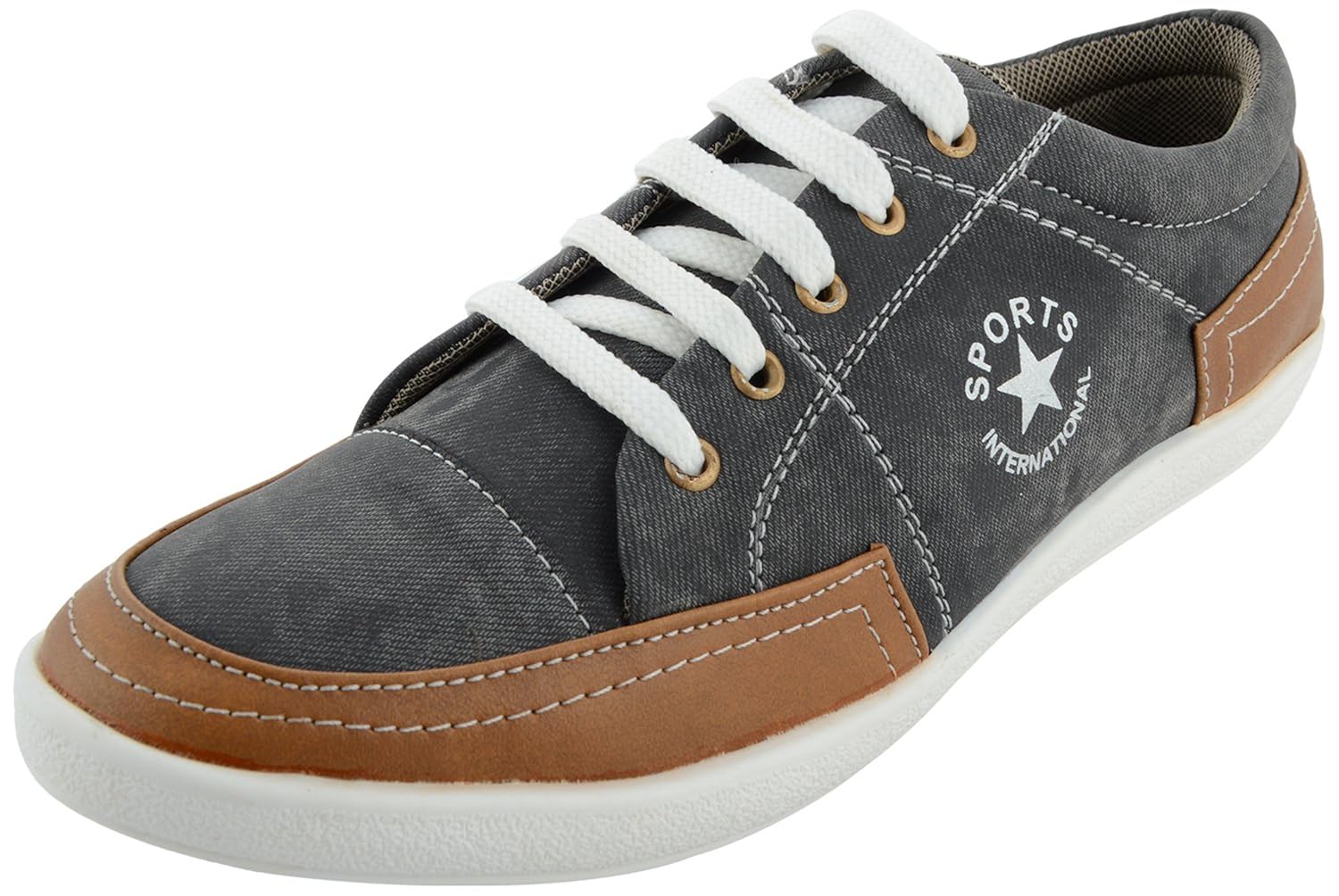 Brown Synthetic Sneakers (SW009_10 
