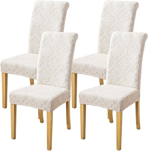 Vista 18 de FORCHEER Juego de 6 fundas para sillas de comedor, fundas elásticas para sillas de cocina, 6 piezas, fundas para silla Parson, paquete de 6, Flores