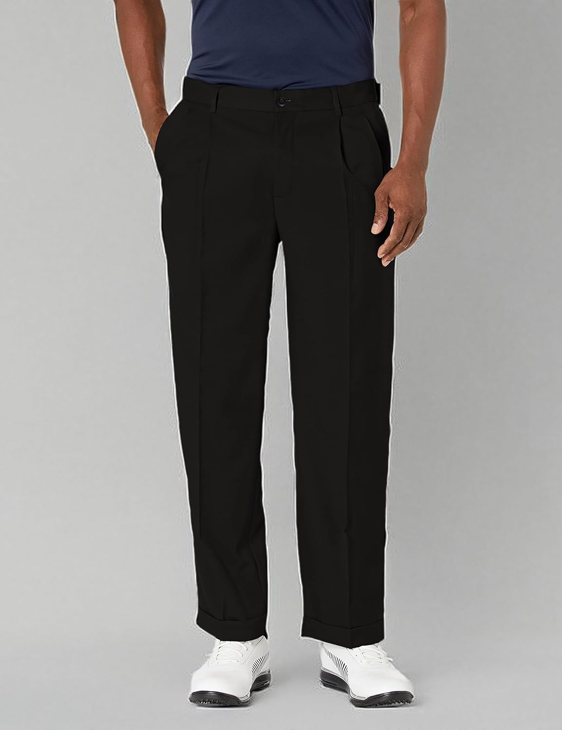 PGA Tour Men's Double Pleated Expandable Waistband Pant