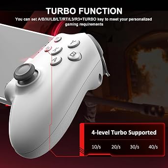 USB C Game Controller for iPad/Tablet (6.7-11in compatible), Plug and Play Gamepad Joystick, Remote Play Controller for PS5/Xbox/PC, Cloud Game, Hall Rocker/Trigger/Turbo/Macro, Passthrough Charging