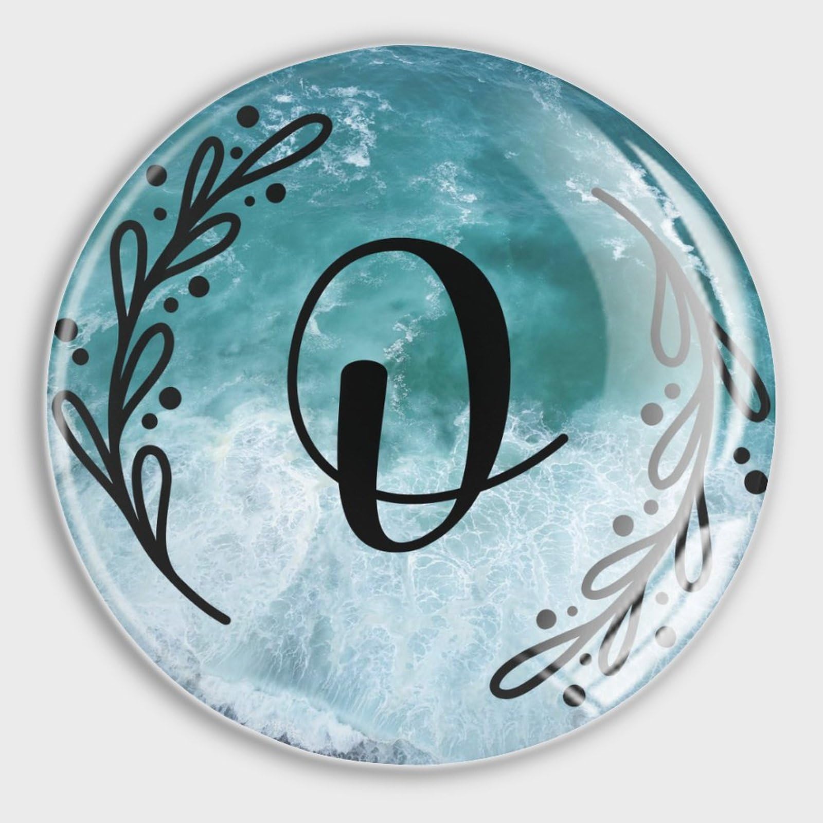 Aimant de réfrigérateur puissant en verre lettre D et tableau magnétique lot de 4