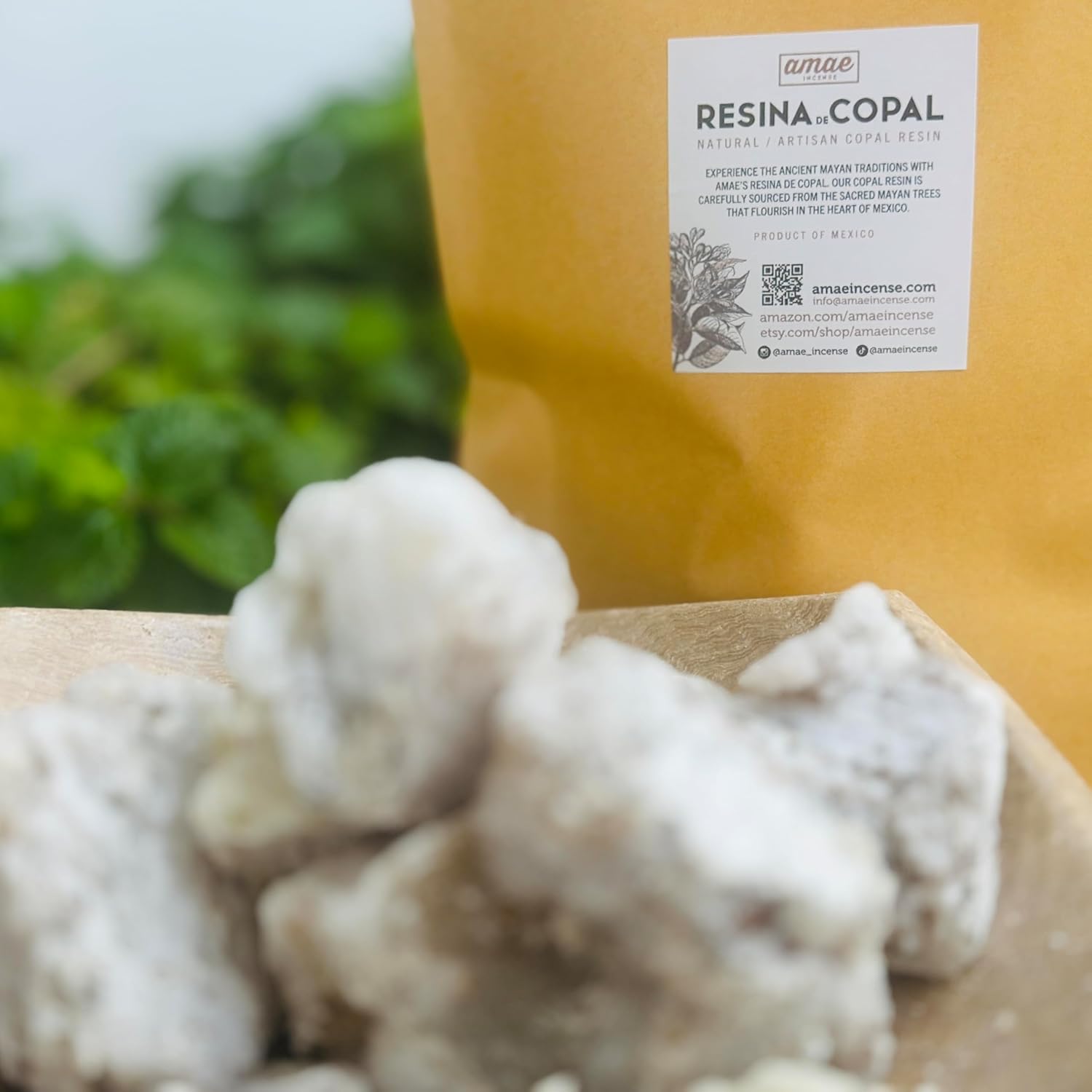 Copal Incense from México 100% Pure Natural Organic White Mayan Copal Rocks to Preserve The Aroma Comes in Pieces. 8.8 Ounces / 250 Grams