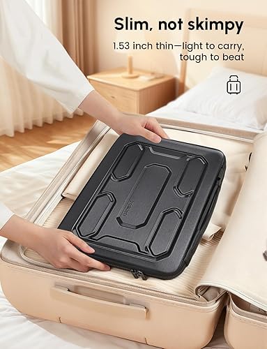 Miniatura 9 de DOMISO Funda para portátil de 17 pulgadas, bolsa de hombro a prueba de golpes, impermeable, funda protectora de EVA para MSI GS73VR Stealth