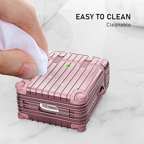 Miniatura 6 de KOREDA Funda compatible con AirPods, divertida funda de diseño de maleta para Airpods de 2 generación1 generación, bonita funda protectora rígida a