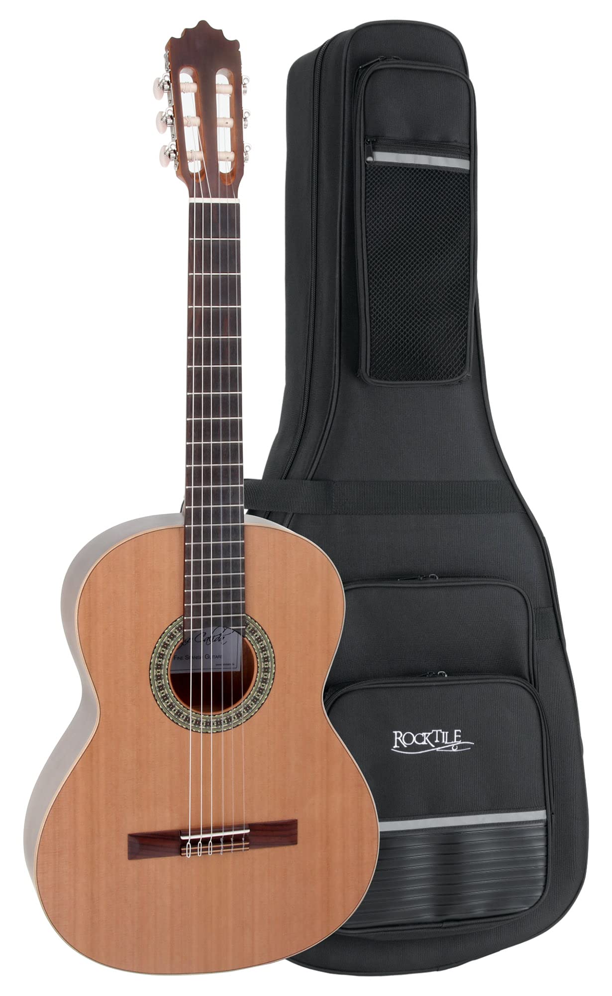 gc201s 4/4 Guitarra de concierto Juego (Massive Mantel de Canadiense Cedro, fondo y lateral de sapele, incluye maletín) ligero térmica de satén oficial. | Serie 201, Tamaño: 4/4, Tapa: cedro canadiense macizo, Fondo y aros: sapele, Mástil: caoba, Binding