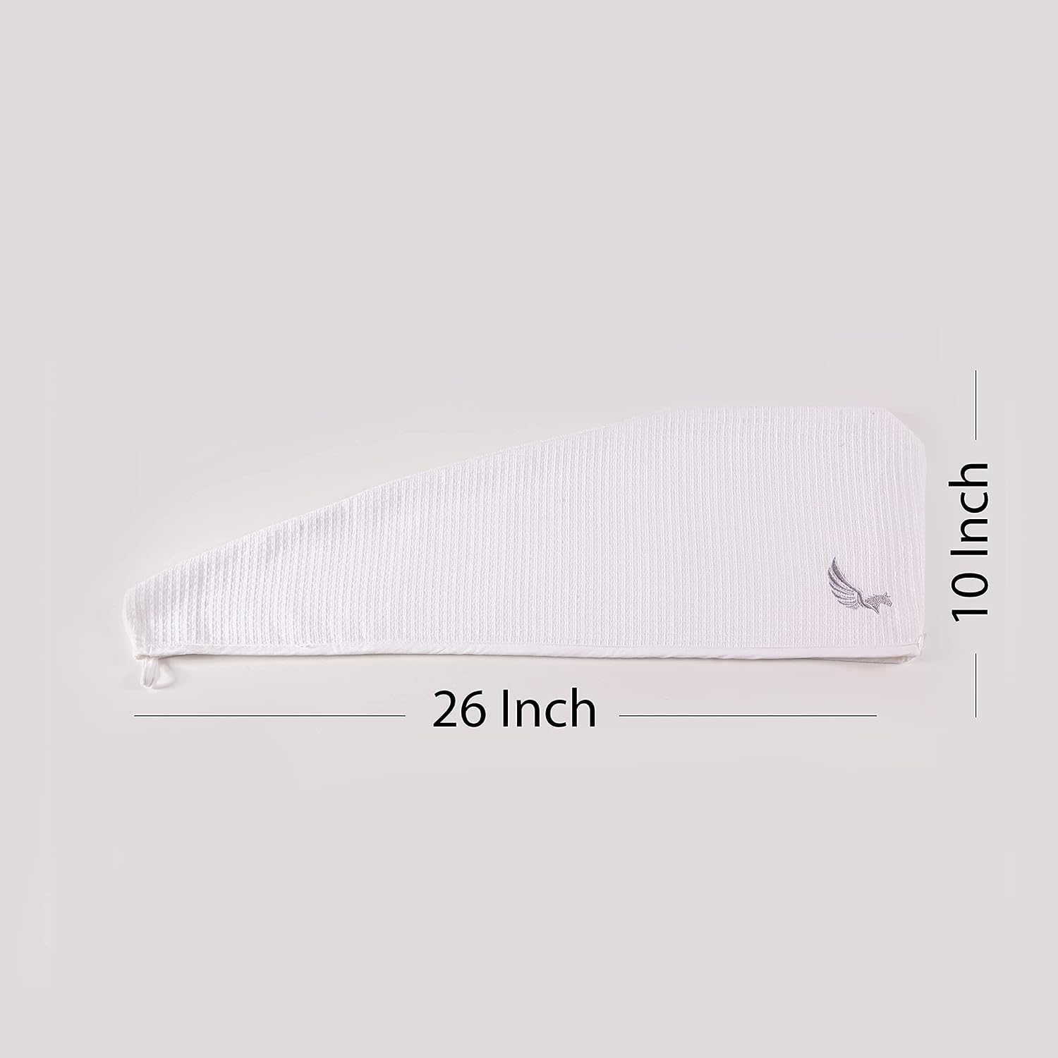 100% Turkish Cotton Hair Towel Wrap for Women,Non Microfiber,400-GSM(Grams per Square Metre),AntiFrizz,Hair Plop Waffle Towels for Curly,Long&Thick Hairs,Turban Head Wrap,1Pack10x26inc(White)