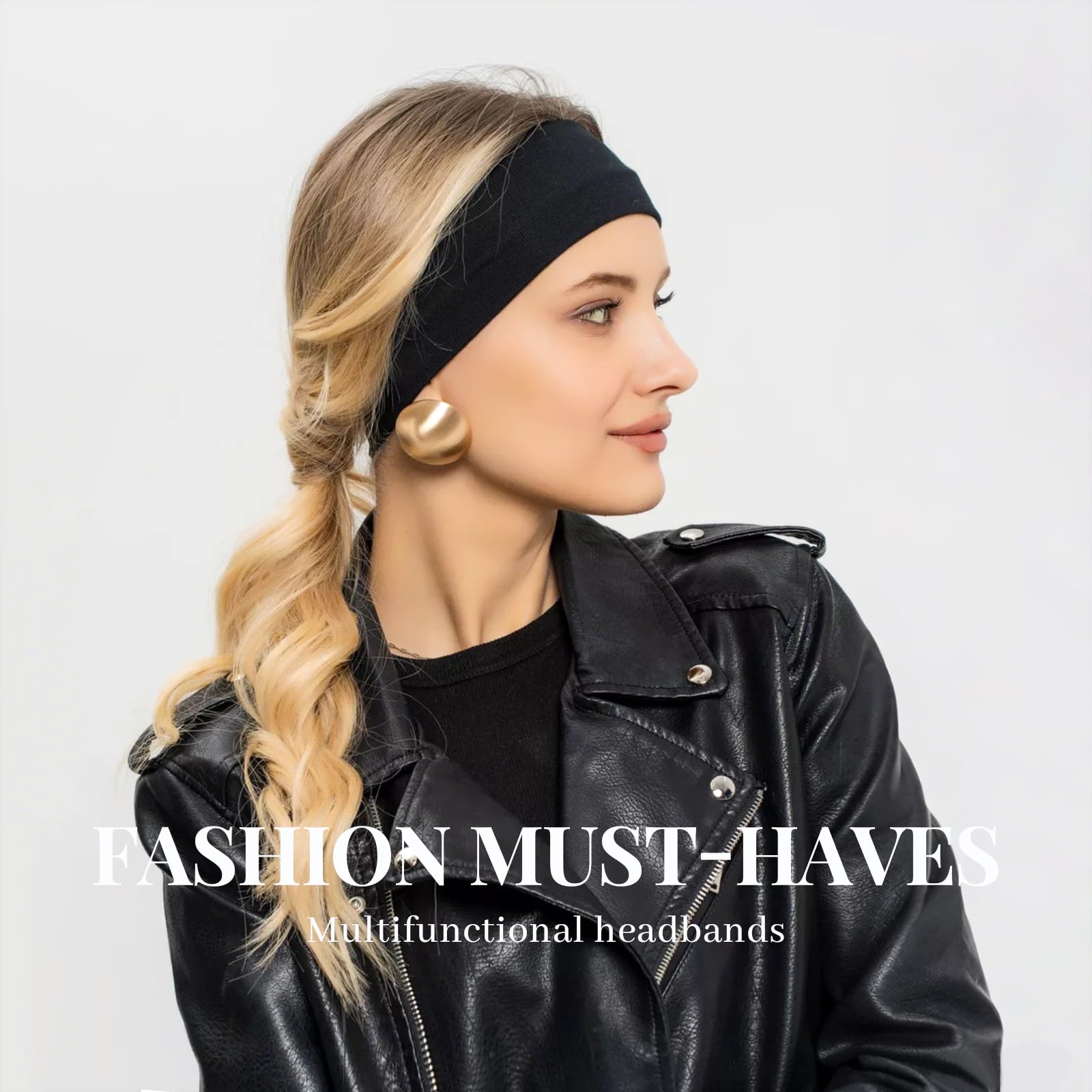 Lot De 10 Bandeaux Cheveux Femme - Élastique Antidérapant - Pour Sport, Yoga, Running