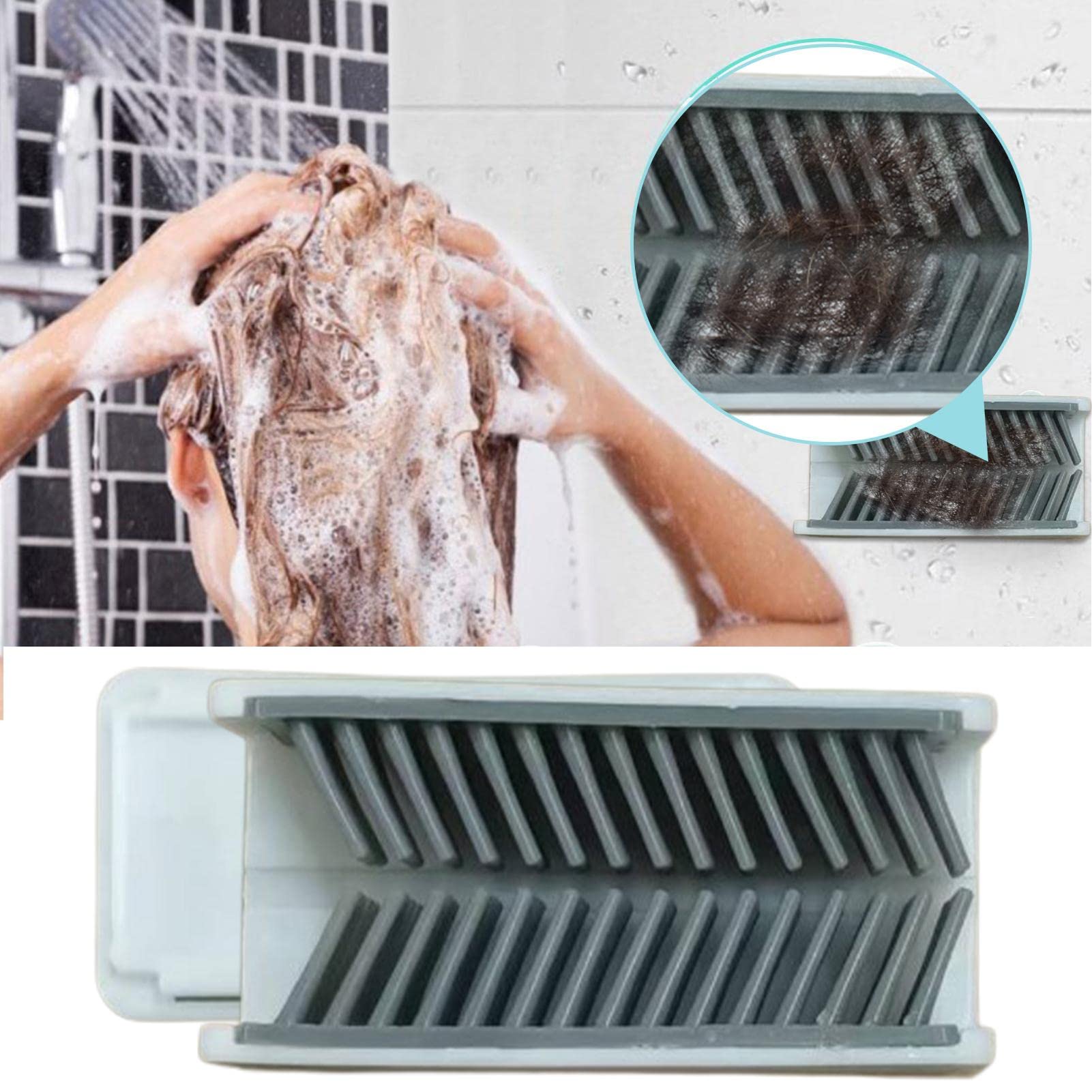 Salvadoccia Raccoglicapelli Da Parete: Antintaso Per Scarichi, Silicone Bianco, Facile Da Pulire