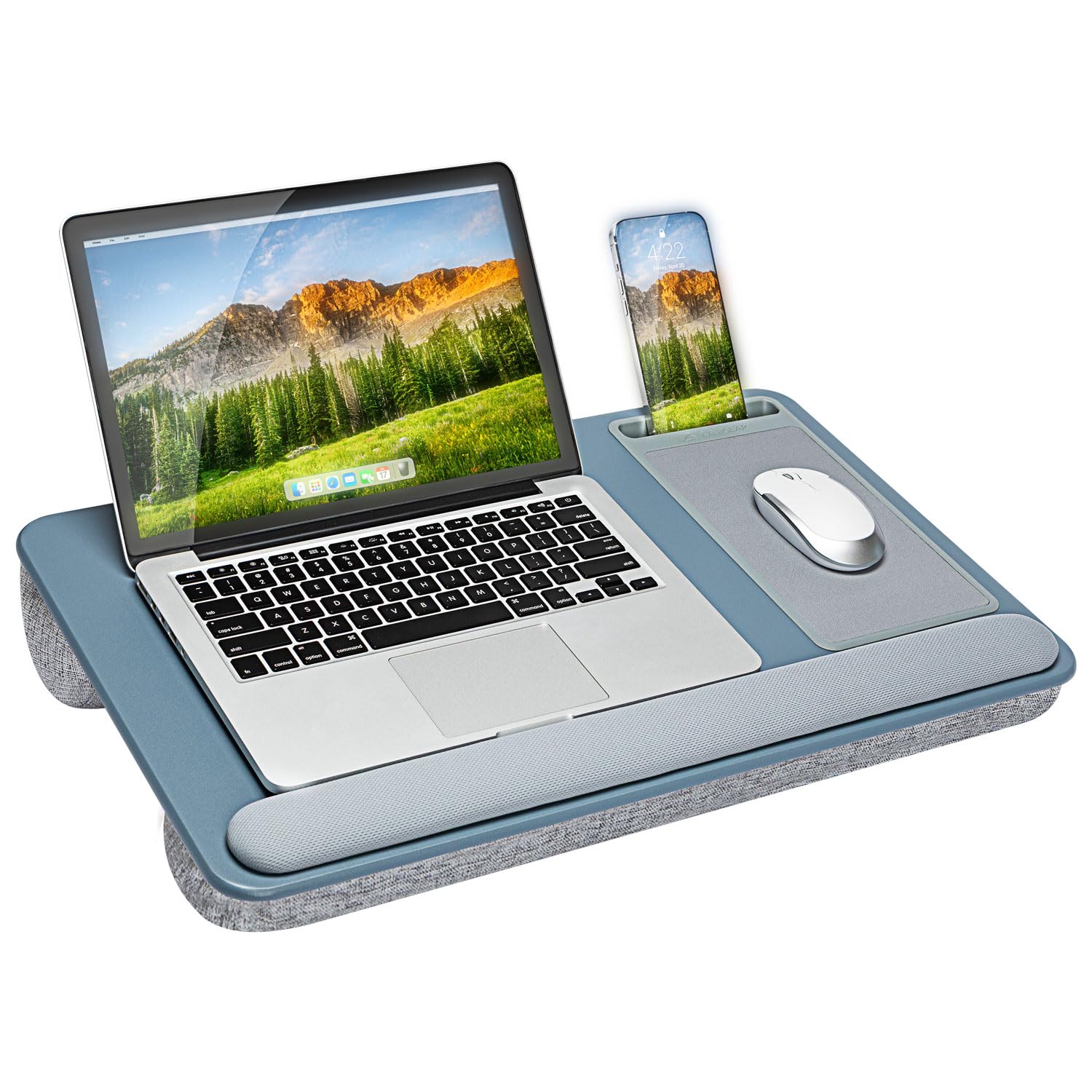 LapGear Home Office Pro Lap Desk with Wrist Rest & Mouse Pad, Slate Blue | Fits Laptops up to 15.6 Inch - main product image
