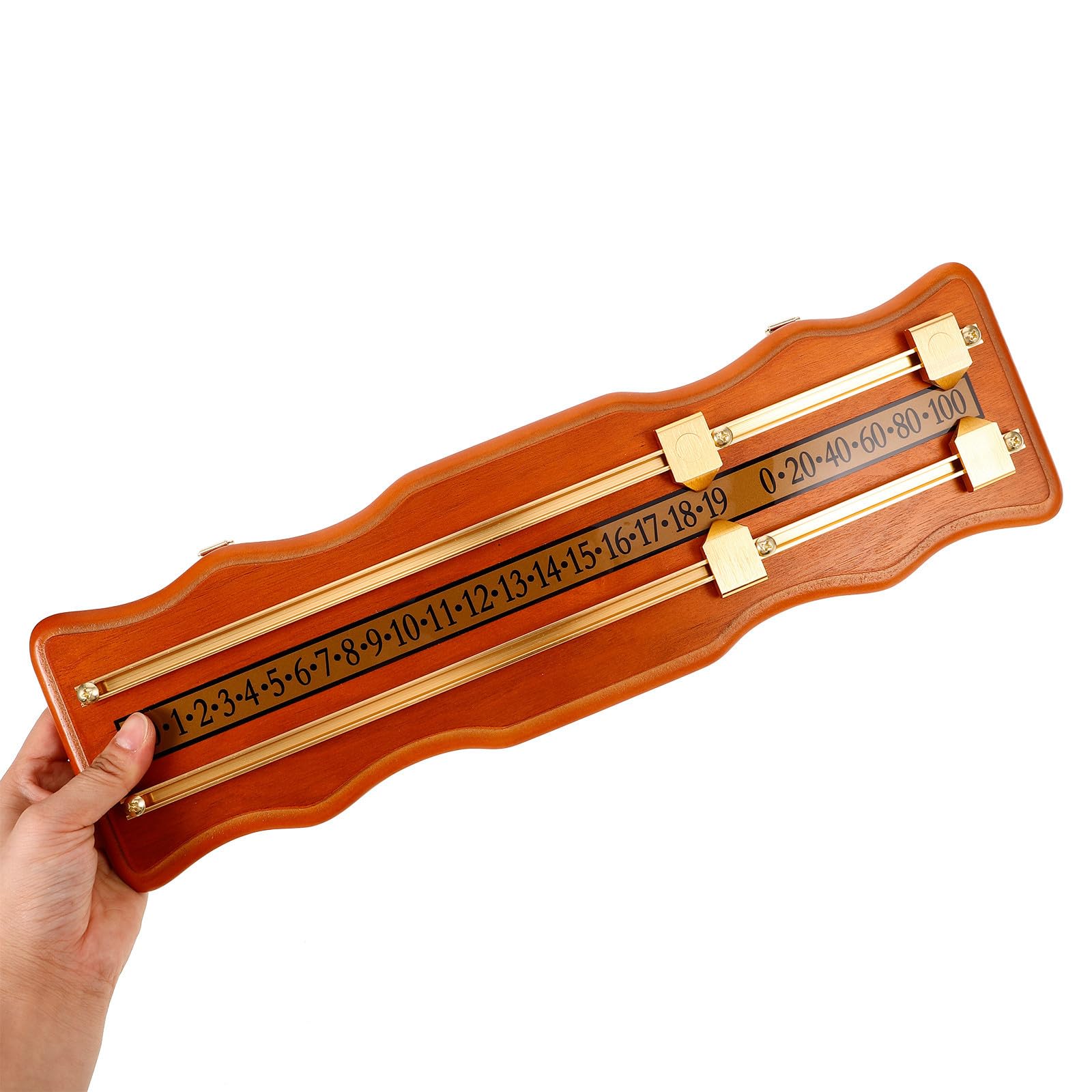 Zerodeko Tabellone Segnapunti da Biliardo Scorekeeper Riutilizzabile Tabellone Segnapunti Snooker 2 Binari Ondulato Pannello in Metallo e Density Board per Tavolo da Snooker e Partite