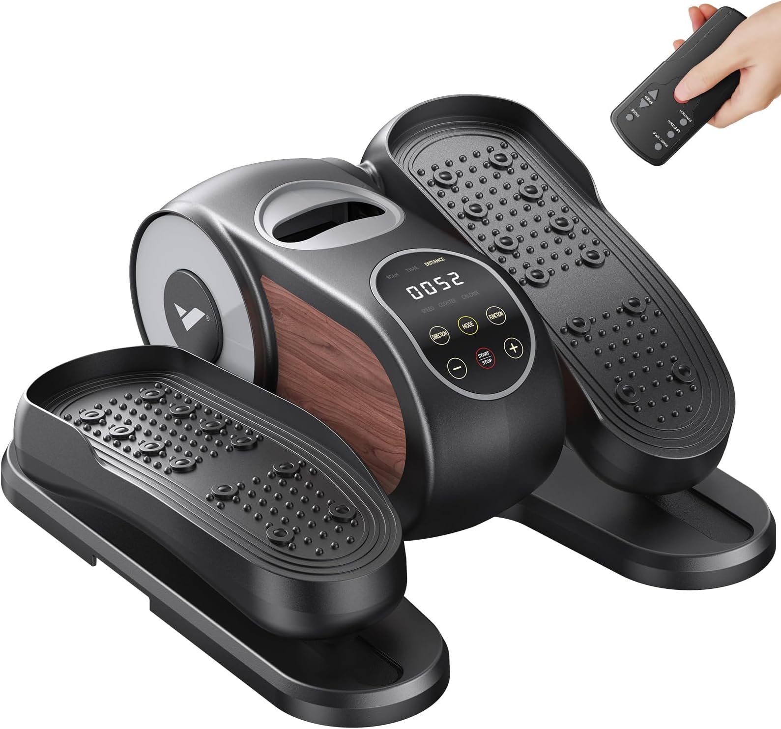 Under Desk Elliptical Machine جهاز مشي رياضي,Cardio Equipment Stepper Ellipse Leg Exerciser with 12 Adjustable Speed Quiet&Portable Seated Exercise Home Gym Equipment for Home (Black)