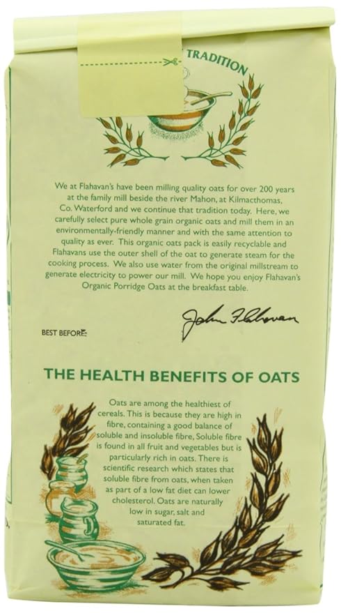 Avena Orgánica Flahavan's Porridge Oats, 500 gr miniatura 3