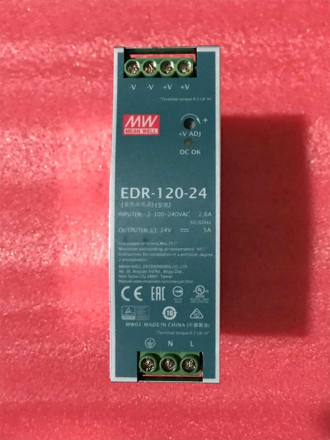EDR-120 EDR-120-12 EDR-120-24 EDR-120-48 120W Single Output Industrial DIN Rail(EDR-120-24)