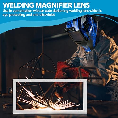 TRQWH 3/Pack Welding Helmet Magnifying Lens 2.0/2.5/3.0 Diopter Eye-Protecting Welder Accessories Magnifier Cheater Lens (2.0 Diopter) - 2