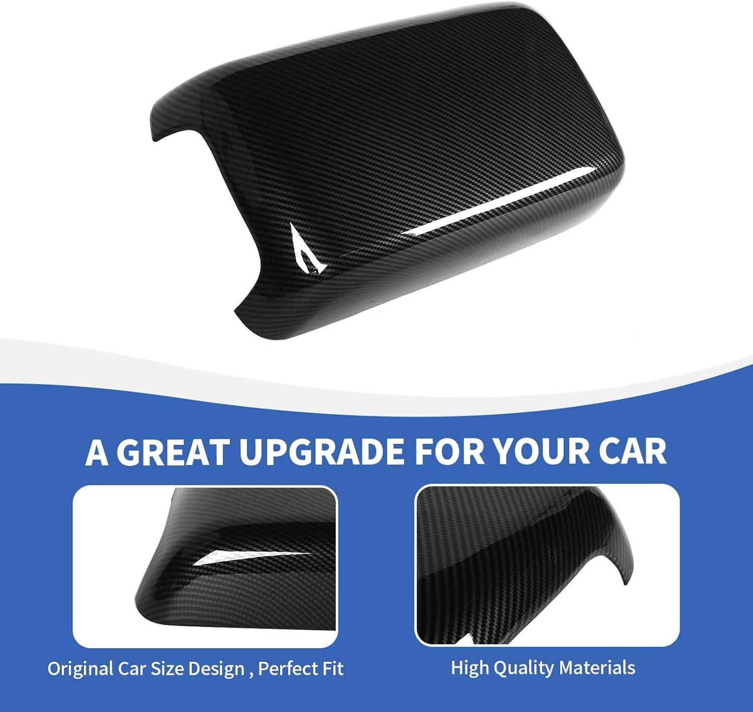 Center Console Cover Armrest Box Waterproof Protector Pet Pad Compatible with 2011-2024 Dodge Charger Interior Accessories Carbon Fiber