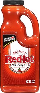 Frank's RedHot Hot Sauce, Original, Made with Cayenne Peppers, Ready-To-Use, Shake or Pour Over Chicken Wings, Sandwiches, Pizza, and More for the Perfect Bend of Flavor and Heat, 32 fl oz