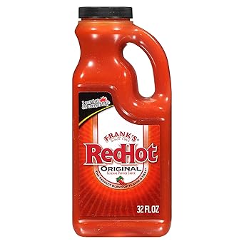 Frank's RedHot Hot Sauce, Original, Made with Cayenne Peppers, Ready-To-Use, Shake or Pour Over Chicken Wings, Sandwiches, Pizza, and More for the Perfect Bend of Flavor and Heat, 32 fl oz