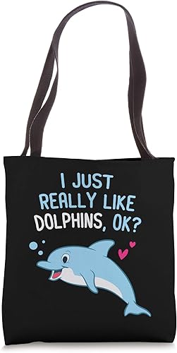 I Just Really Like Dolphins Cute Dolphin Girl Bolso de mano