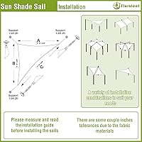 Vista 6 de Toldo triangular derecho, color beige, 8 x 13 x 15 pies, tela permeable al aire, toldo resistente para patio, jardín, al aire libre