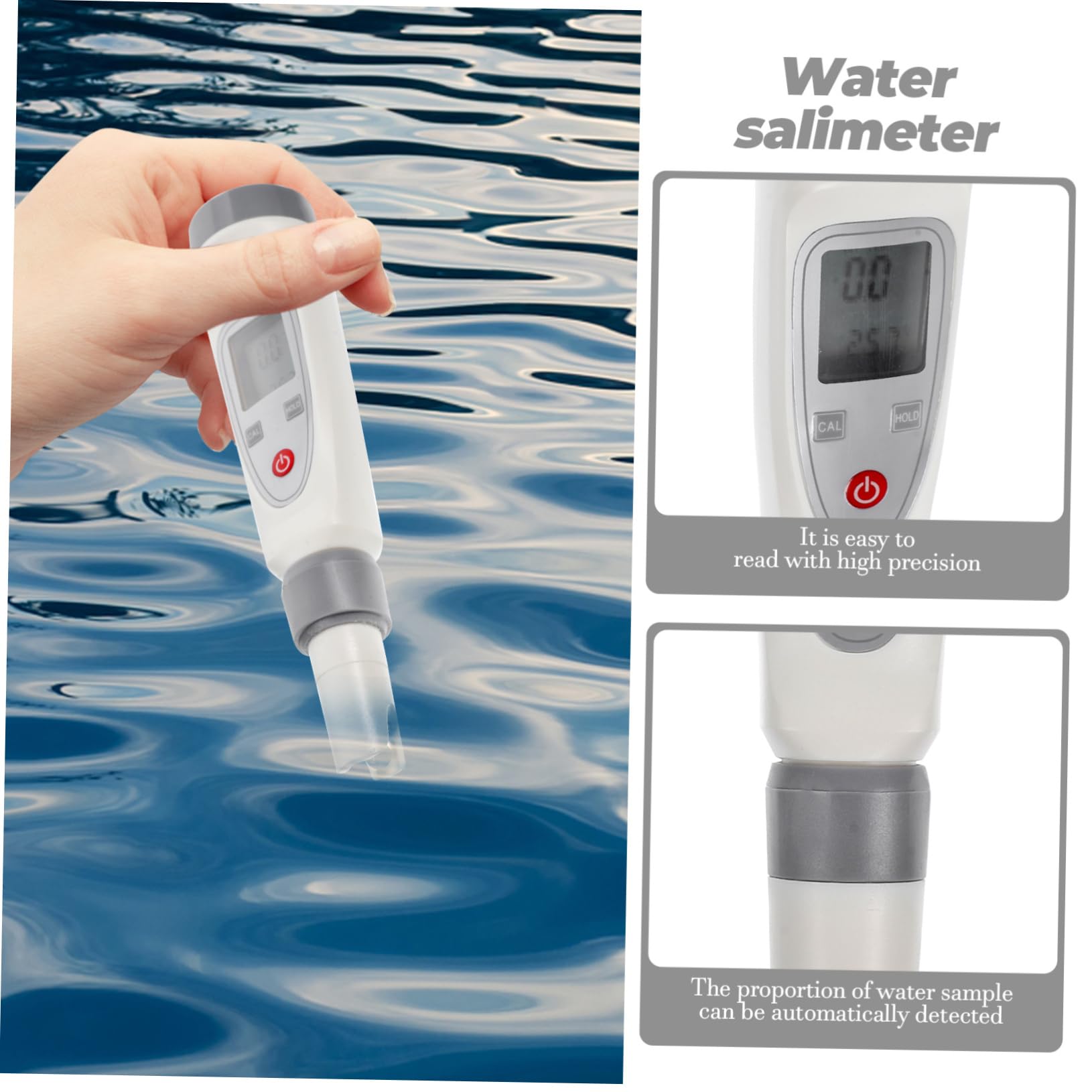 DOITOOL termómetros para acuarios procesamiento de Alimentos refractómetro Digital gravímetro de Agua Salada salímetro de Agua electrónico medidor de salinidad Pantalla Digital Hidrómetro
