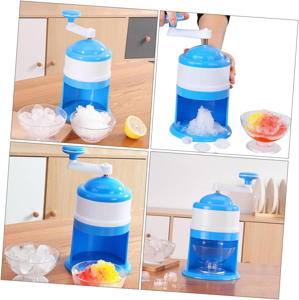 Portable Hand Crank Ice Crusher Manual Ice Chipper for Smoothies Cones and Drinks Made of Home Use Summer