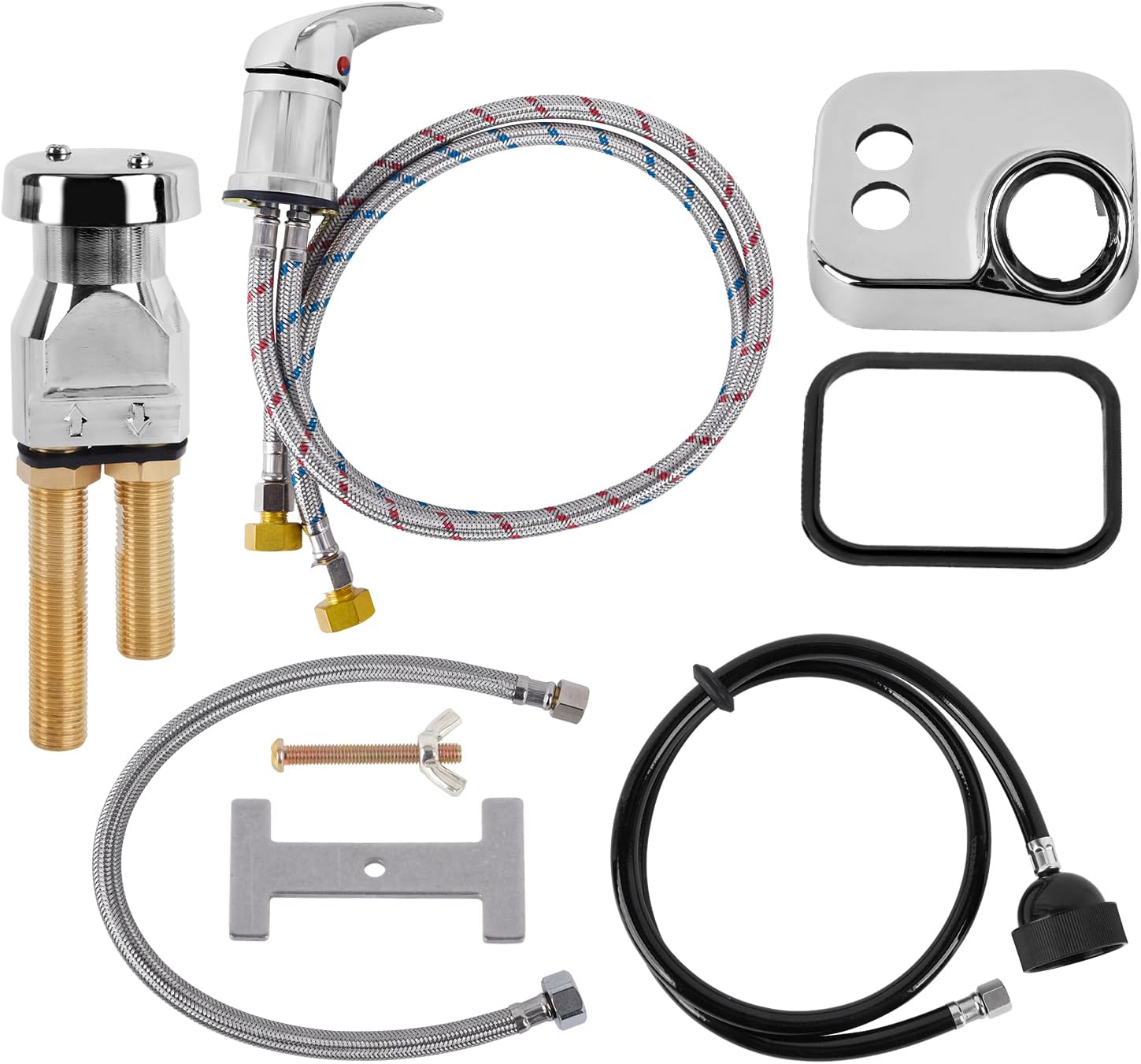 Salon Shampoo Bowl Faucet Vacuum Breaker Kit, Salon Faucet for Shampoo Bowl,Hair Salon Sink Sprayer Hose Set