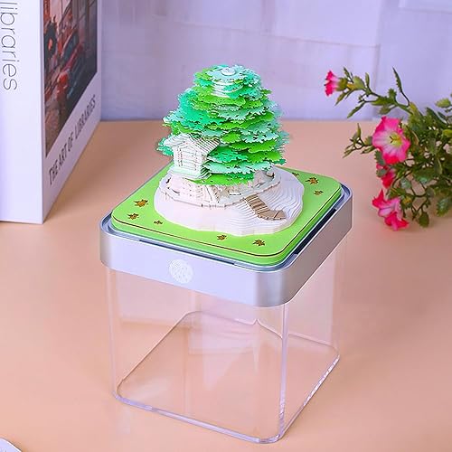 Miniatura 113 de RSLIPIN 3D Memo Pad Time Piece Calendar 2026,3D Calendar Memo Pad DIY Notes Notepad Paper Craft Art Romantic Tree House,2026 3D Desk Calendar With