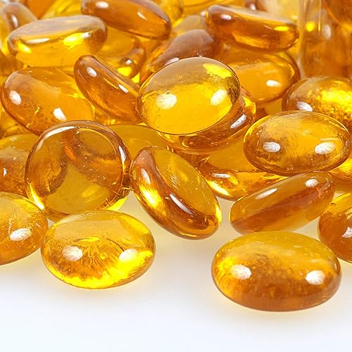 Miniatura 4 de Grava de vidrio reflectante redonda de alto brillo, gotas de fuego, mármol de vidrio de fuego, piedras de guijarro, cuentas para pecera, acuario,