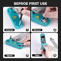 Vista 9 de pack all Báscula de equipaje de 110 libras, báscula digital de equipaje de mano, báscula de peso para maleta de viaje con pantalla LCD, batería