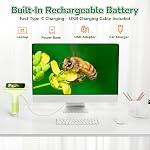 Digital Microscope for Kids Handheld Miniscope: 1000X 3 Screen Rechargeable Mini Pocket Portable Miniscope Magnifying Glass 4K Coin Jewelry Loupe Edu Science STEM Toy Gift 4-12 Boys Girls (Green)