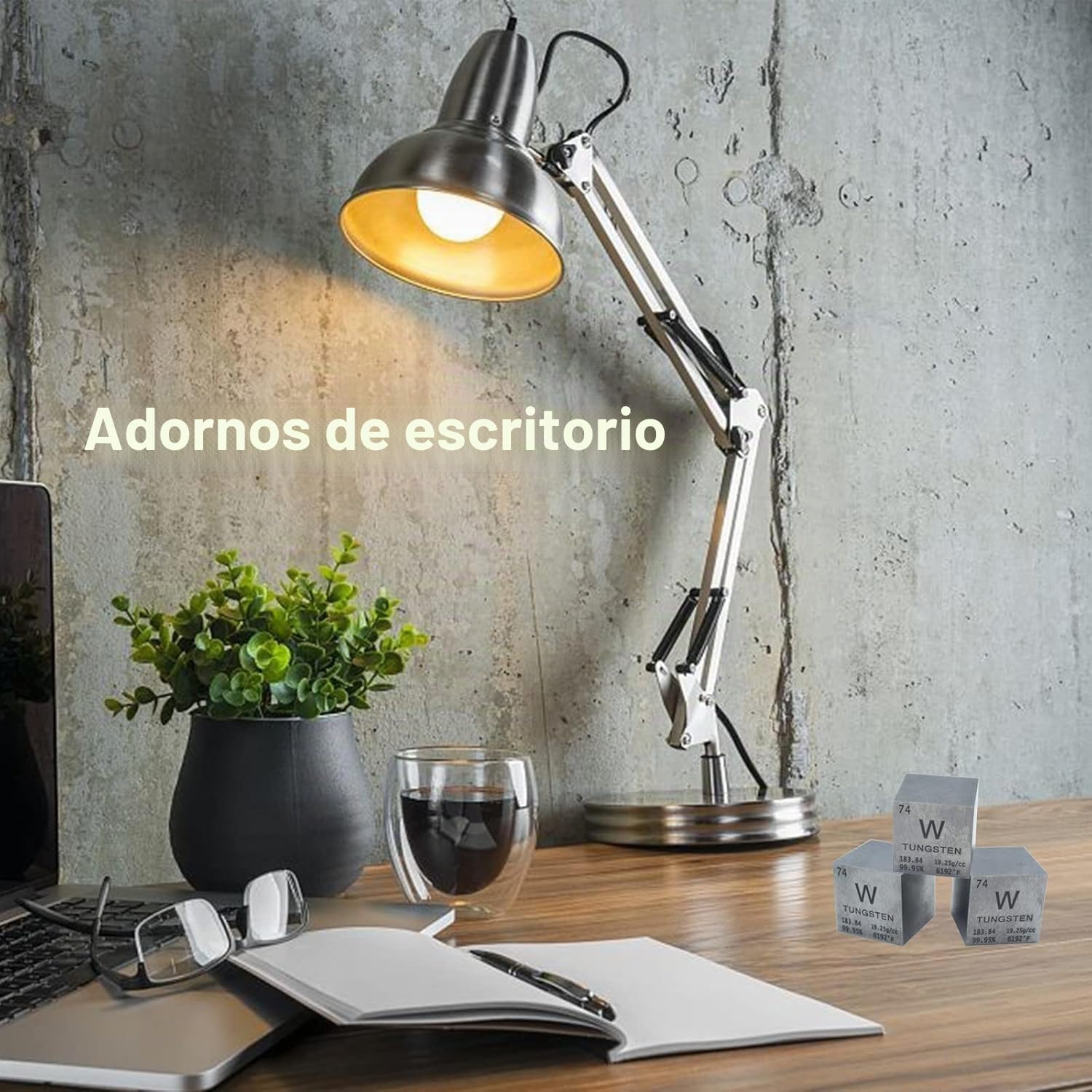 Cubo De Tungsteno De 1 Pulgada, Elemento De Densidad De Metal, 99.95% Pureza, Herramienta De Enseñanza, Regalos Para Estudiantes, Profesores, Amantes De La Química, Colección De Pasatiempos