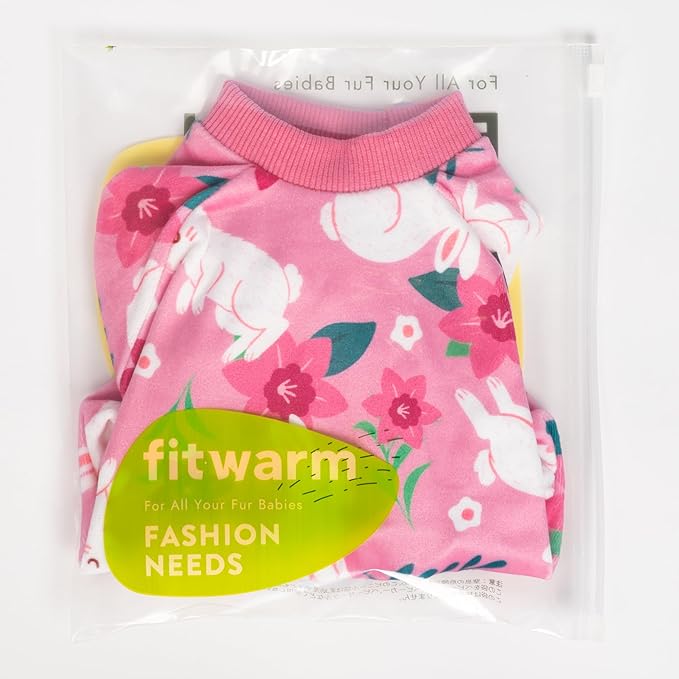 Pijama Floral de Conejito Fitwarm para Perros Pequeños, Talla Grande miniatura 8