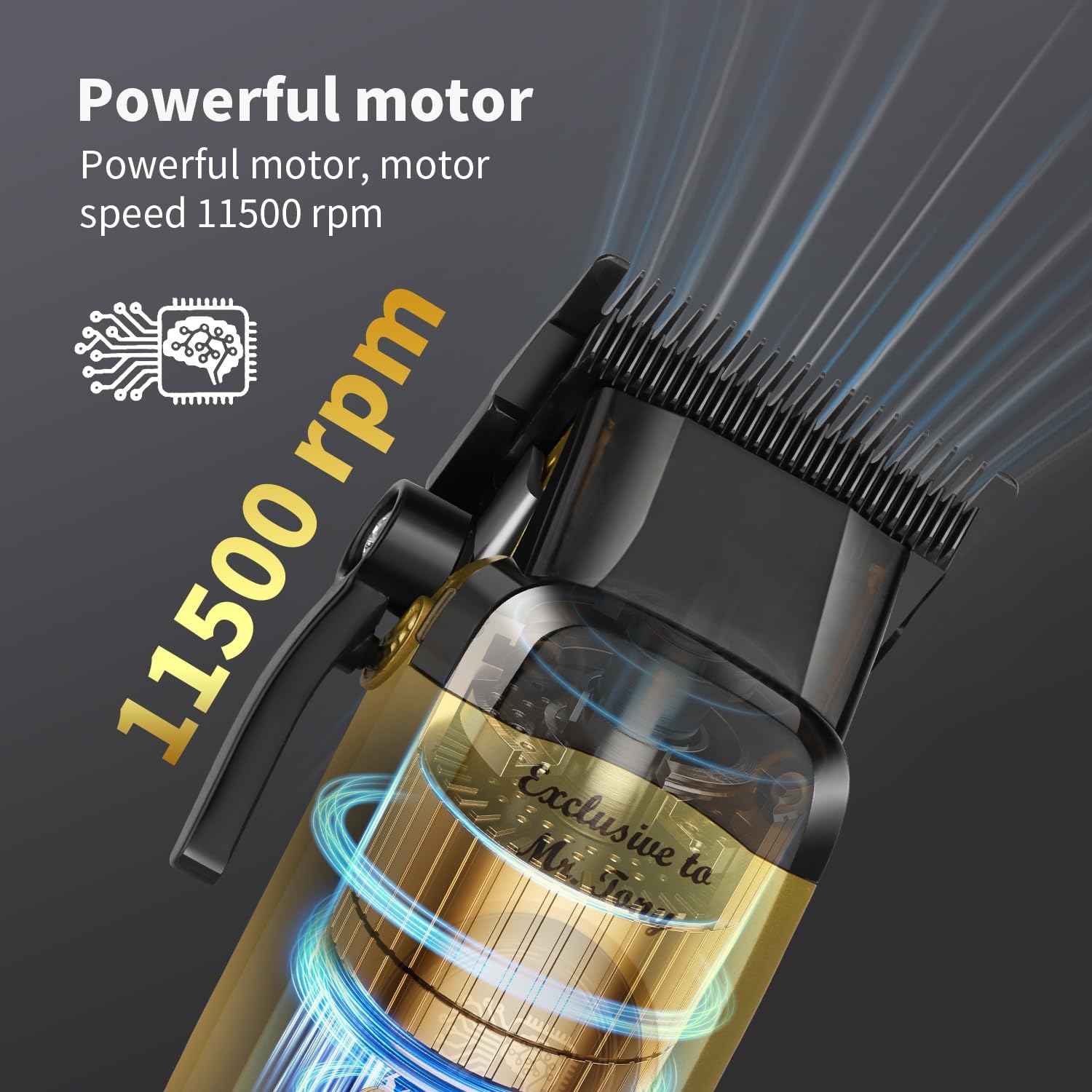 KEMEI KM-90-4 Professional Hair Clippers for Men, Clippers for Hair Cutting, Rechargeable Cordless Hair Clippers, Haircut Clippers, Hair Cutting Tools, LED Display, Perfect Gifts for Men. - Image 4